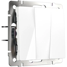 Изображение Выключатель трехклавишный (белый глянцевый) W1130001