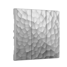 Изображение Набор клавиш для выключателя трехклавишного Hammer (серебряный) W1239006